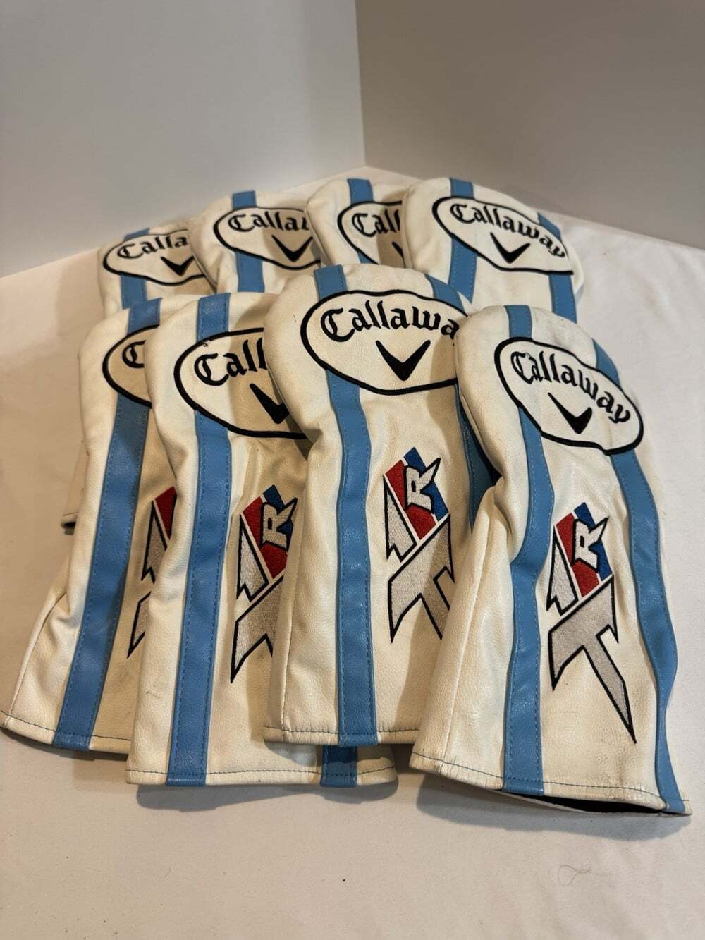 Callaway Golf Ladies XR Blue & White Golf Driver Headcover 12" Lot Of 8 Fair